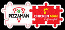 Pizzaman Chickenman logo